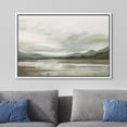 thumbnail image 3 of PixonSign Framed Canvas Print Wall Art Storm Cloud Mountain Range Lake Nature Wilderness Illustrations Fine Art Decorative Farmhouse/Country Relax/Calm/Cozy Multicolor Zen for Bedroom - 24"x36" White, 3 of 5