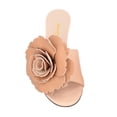 thumbnail image 3 of XYD Women Charming Layered Petals Slip on Mules Open Round Toe Floral Mid Heels Casual Dress Summer Slide Sandals Size 16 Nude, 3 of 4