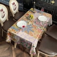 thumbnail image 5 of Pioneer Flower Floral Print Pattern Rectangle Tablecloth 60"x120",Waterproof Polyester Rectangle Table Cloth, Wipeable Spillproof Polyester Tablecloth for Dining, Camping, Indoor and Outdoor, 5 of 6