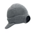 thumbnail image 2 of Gorro de Newsboy de punto para hombre, gorro grueso para esquí, gorro cálido a prueba para invierno con visera, elegante con borde , GRIS Colco Gorro de punto, 2 of 7