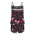thumbnail image 3 of Conjunto de Pijamas de Mujer Pantalones Cortos Encaje sin Mangas Tanque Empalme Pijamas Casuales Conjunto de Pijamas Suaves para Mujeres, 3 of 8