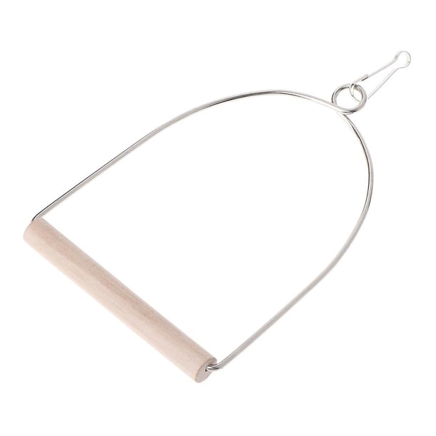 Dark Khaki Percha en forma de U para pájaros y mascotas de madera Natural, jaula colgante para loros, columpio, soporte para escalada, colgante para periquito, guacamayo, cacatúa