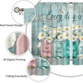 thumbnail image 4 of Rustic Floral Kitchen Curtains Flower Inspirational Small Short Cafe Window Curtains Daisy Farmhouse Vintage Wooden Country Quotes Tier Bathroom Window Treatment Drapes 28"x39", 4 of 6