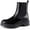 PU Black, variant on HARVEST LAND Womens Platform Chelsea Boots Fashion Mid Calf Lug Sole Boots Slip on Chunky Booties