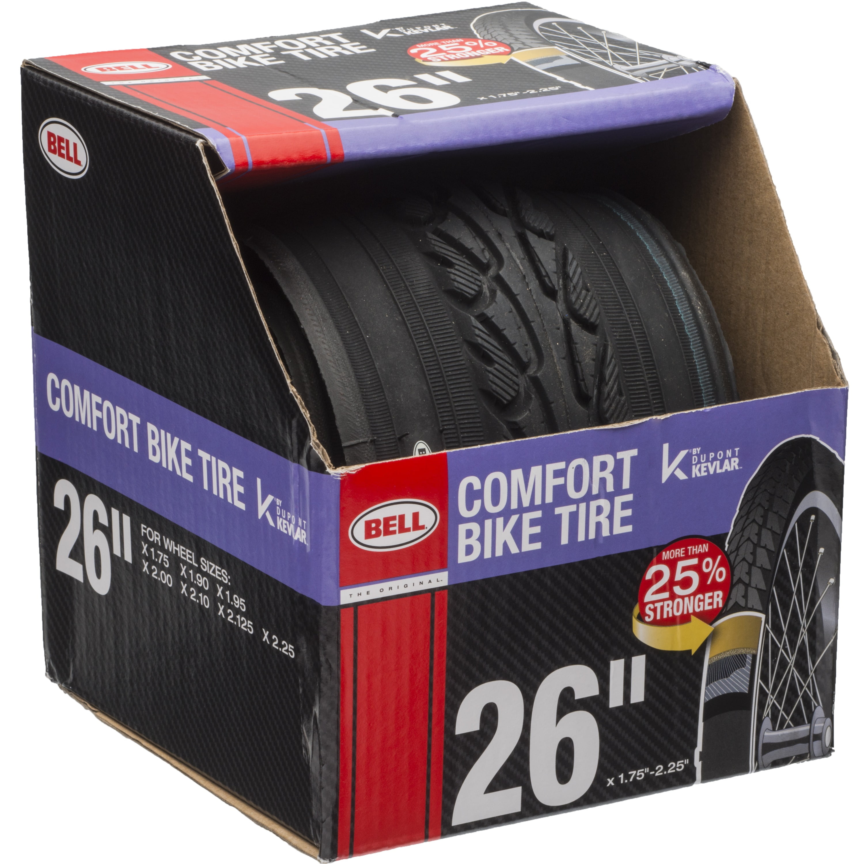 Bell Mountain Bike Tire Bicycle Tyre 26 Inch 26"x2" Flat Defense Anti-Puncture 