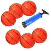 6pc Small Mini Children Inflatable Basketballs With Pump FOR Kids Sports Toy