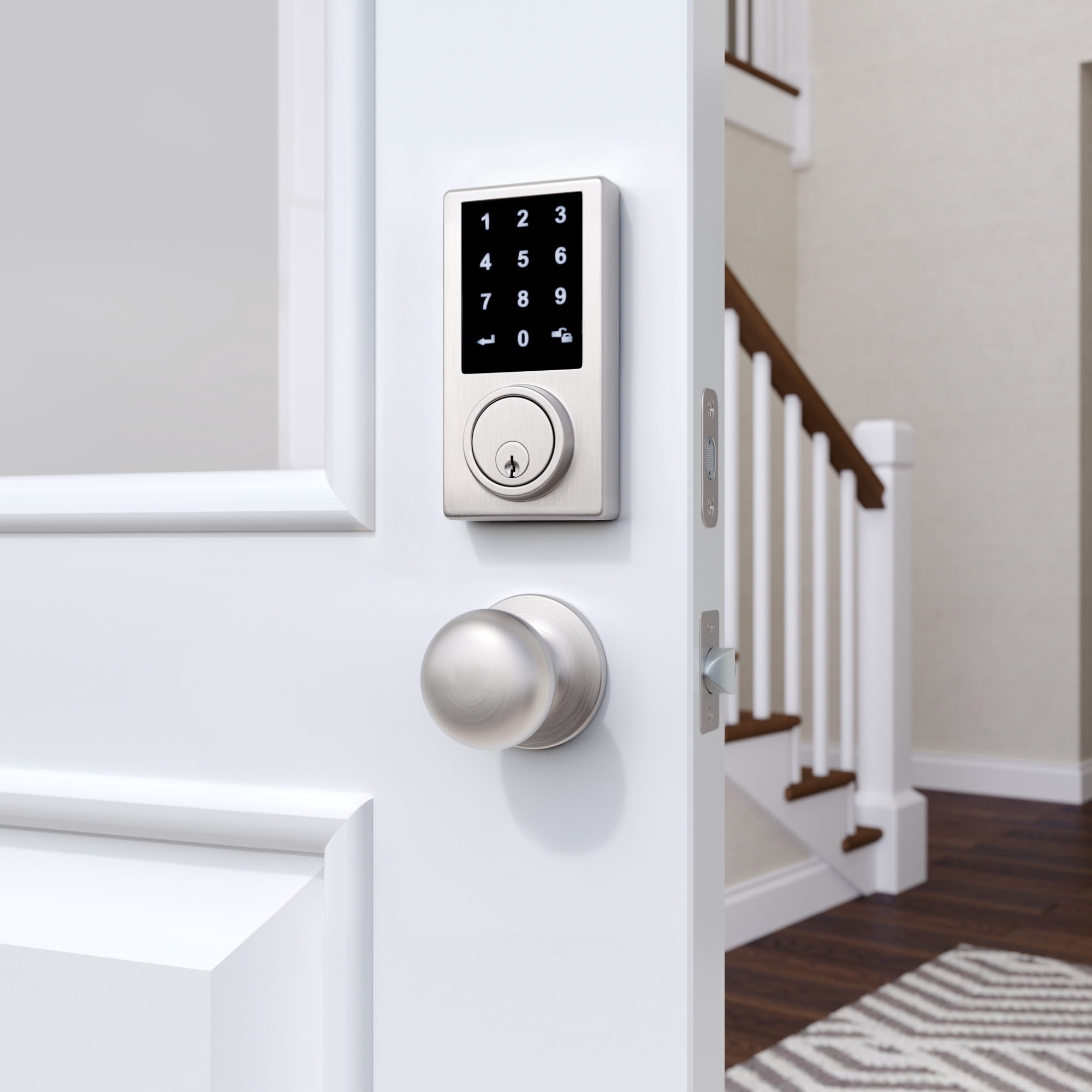 Miseno MLK4030BK Porter Flat Ball Passage Door Knob Set - Black