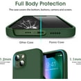 thumbnail image 4 of Liquid Silicone Case for iPhone 13 (6.1''), [Scratch-Resistant, Anti-Fingerprint, Shockproof] Protective Slim Fit Phone Case, 4-Layer Cover with Microfiber Lining, Silky-Soft Touch, Green, 4 of 14