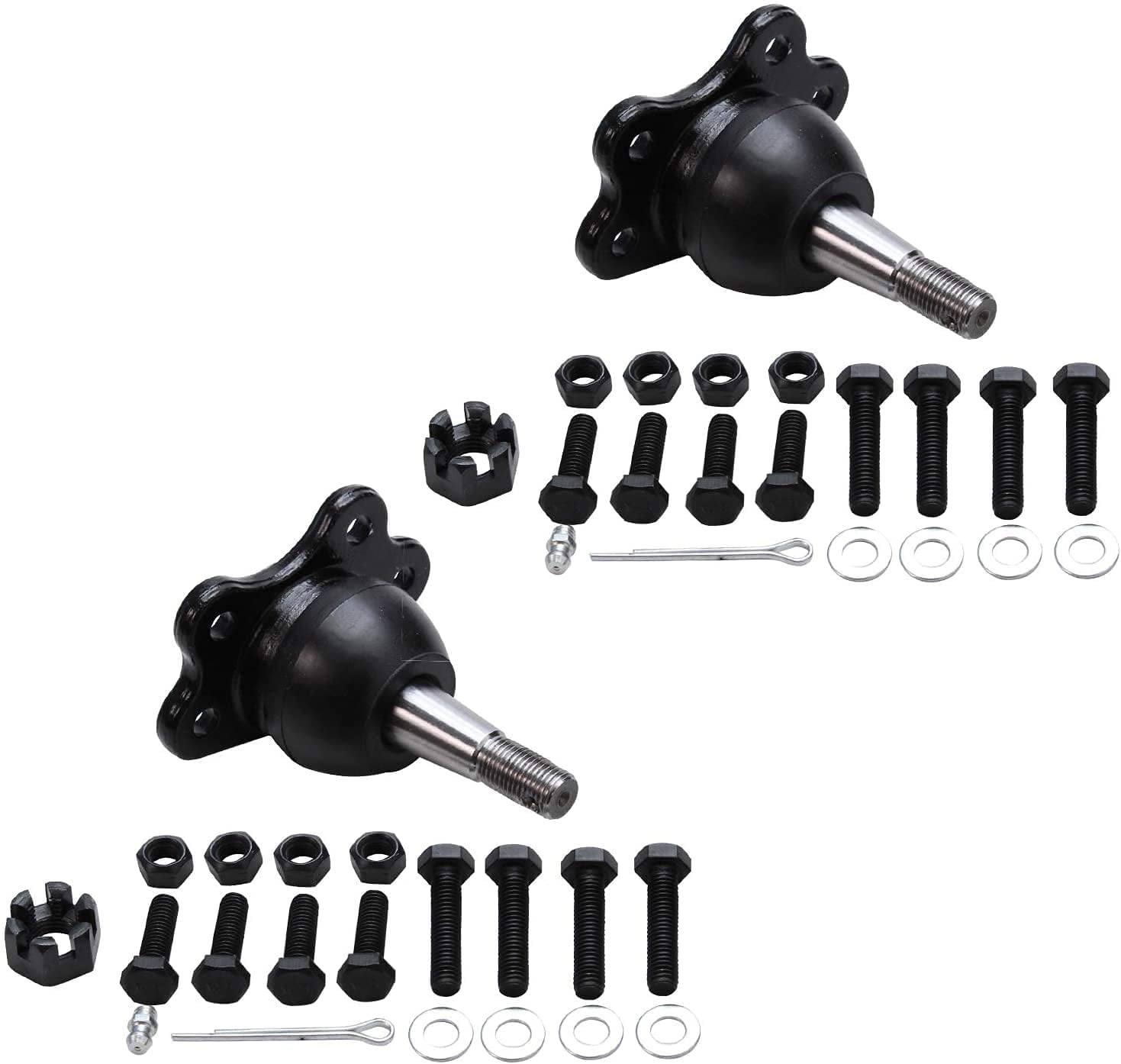 Detroit Axle - 4WD Front 4pc Ball Joints for Chevy GMC Astro Blazer K1500 K2500 Suburban Safari Yukon Tahoe, 4 Lower & Upper Ball Joints Replacement