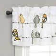thumbnail image 3 of Lush Decor Rowley Birds Room Darkening 18" x 52" + 2" Header Animal print Multi 3" Rod Pocket Single Valance, 3 of 6