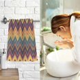 thumbnail image 7 of Yayeee 100% Cotton Hand Towels for Bathroom 16" x 28" Soft Absorbent Kitchen Towel, Brown Geometric, 7 of 7