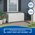 thumbnail image 2 of Suncast 99-Gal. Weather-Resistant Resin Outdoor Deck Storage Box and Bench, White, 2 of 6