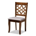 thumbnail image 2 of Bowery Hill Gray Fabric Walnut Finished Wood 4-Piece Dining Chair Set, 2 of 7