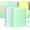 Green&blue, variant on 2 Pack Mini Size 3 Ring Binder 1 Inch Rings 5 Colors Dividers Pu Leather Binders 5.5" X 8.5" Holds 200 Sheets Paper Three Ring Binder DRing with Pen Loop 1 Pockets School Office (Purple&Pink)