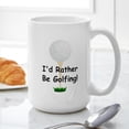 thumbnail image 6 of CafePress - Golfball Large Id Rather Be Golfing Large Mug - 15 oz Ceramic Large White Novelty Mug, 6 of 6