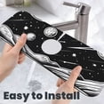 thumbnail image 6 of Logiee Cosmic Landscape Celestial Art Print Kitchen Sink Splash Guard Faucet Mat for Splash Guard Behind Faucet Drip Catcher for Kitchen,Bathroom,Sink Mat,Dish Drying Mat,Bathroom-15" X 5.5", 6 of 7