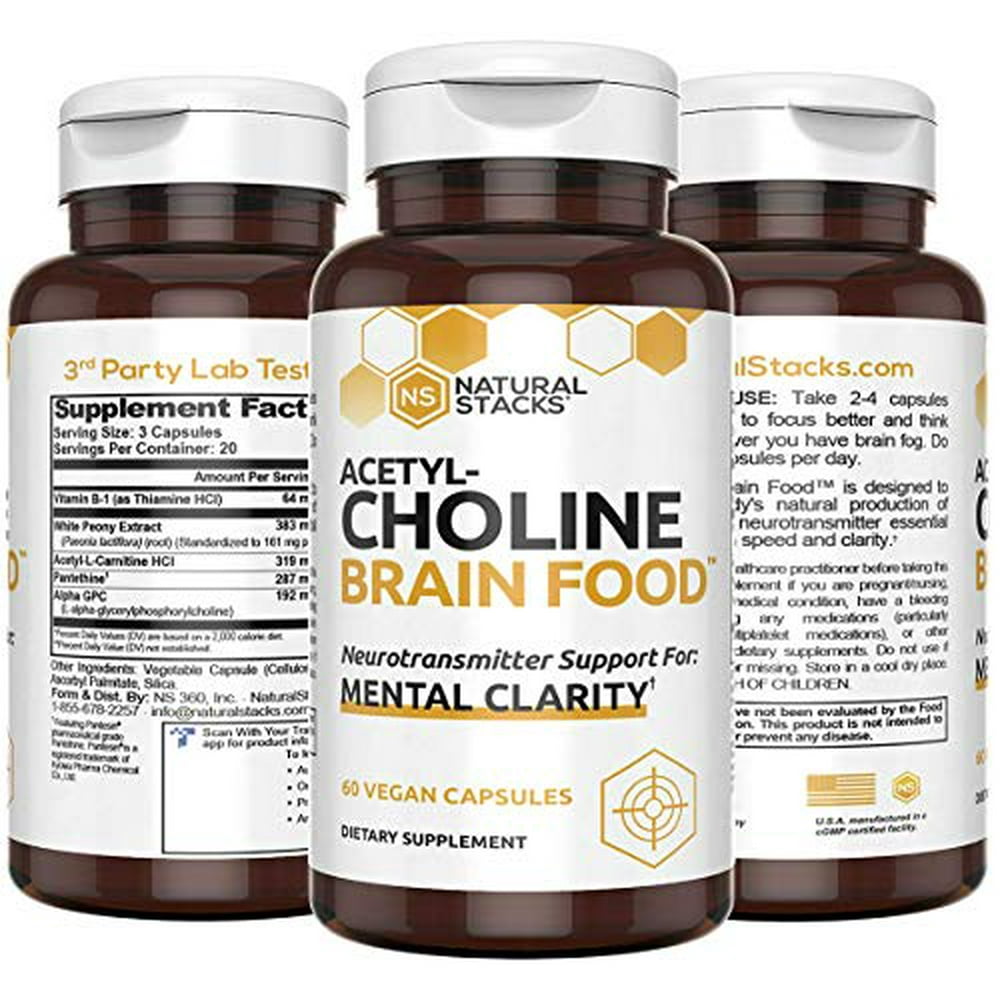 Natural Stacks Acetylcholine Supplement 60 ct Faster Thinking