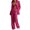 Hot Pink, variant on Lovskoo 2024 Women's 2023 Fall Two Piece Outfits Blazer Jacket and Wide Leg Pants Pockets Business Casual Suit Sets Hot Pink