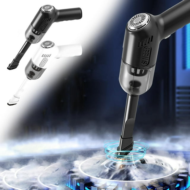 Aspiradora de mano | Succión potente de 3000PA | Portátil, inalámbrica, recargable por USB | Aspiradora para coche en seco y húmedo | Filtro lavable | Tiempo de funcionamiento de 20 minutos | Ligera
