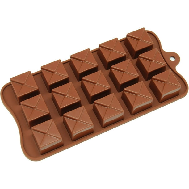 Freshware 15 Cavity Tiered Square Silicone Mold For Chocolate Candy And Gummy Mold Cb 610br Walmart Com Walmart Com