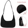 thumbnail image 4 of Bolso portátil a la moda para axila, bolso de mano para mujer, bolso de hombro elegante (negro), 1 unidad, 4 of 6