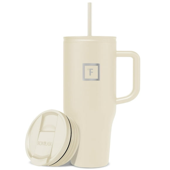 Taza aislante IRON °FLASK Copilot con pajita y tapa abatible, 950 ml