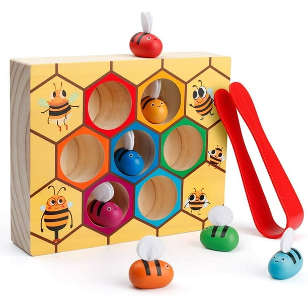 Attrap'Bee™ - Jouet éducatif en bois Montessori – Idée Jouets