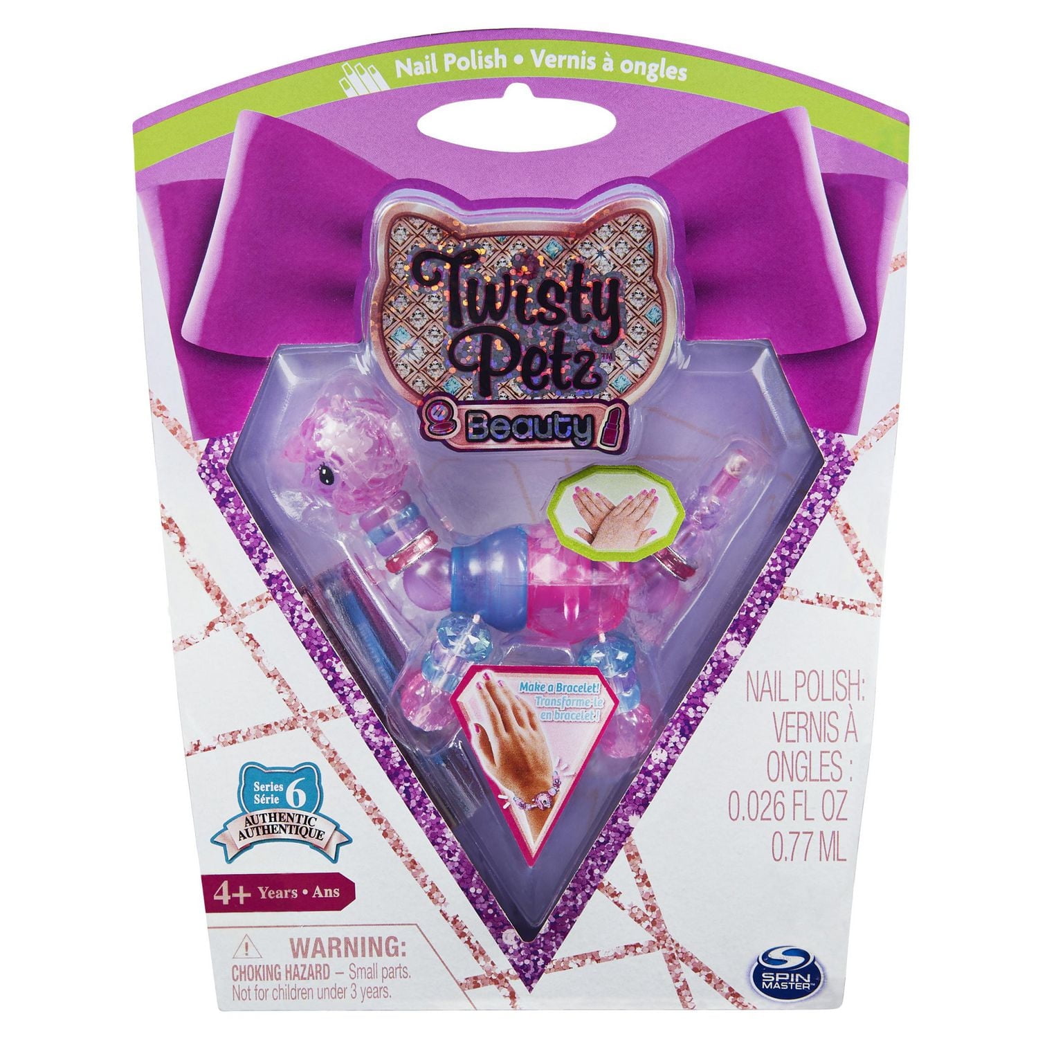 Twisty Petz Beauty, Série 6, Bracelet à collectionner Blinglivia Alpaca avec vernis à ongles, pour les enfants à partir de 4 ans