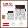 thumbnail image 3 of Kdxio Black White Music Christmas Drawstring Bags Xmas Buffalo Plaid Candy Bags Linen Treat Bags Christmas Gift Bags for Presents-Black, 3 of 8