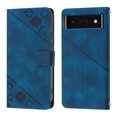 thumbnail image 2 of Compatible with Google Pixel 6 Pro Classic Embossed PU Leather Case with Card Holder Shockproof Cover, 2 of 5
