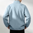 thumbnail image 5 of Fanshiluo Men's Stand Collar Full-Zip Long Sleeve Jacket, Lightweight Windproof Casual Outerwear with Side Pockets for Men,M,Big and Tall Men, 5 of 8