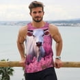 thumbnail image 6 of Cauagu Flower Field Cow Print Men's Sleeveless Muscle Shirts,Tank Tops Quick Dry Workout Tank Top Gym Muscle Tee Fitness Bodybuilding T Shirt for Men-X-Large, 6 of 7