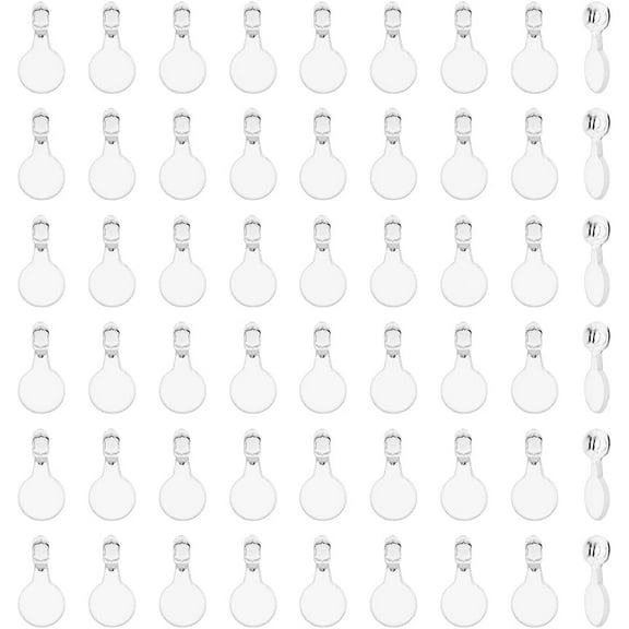 600Pcs Glue On Pendant Bails Flat Pad Charm Flat Jewelry Bails Acrylic Transparent Cabochon Bails Jewelry Making Accessories for DIY Jewelry Making Hole: 2mm DIY