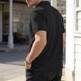 thumbnail image 4 of Garbnen Polo Shirt for Men Lapel Collar Henley Men Short Sleeve Shirt Big and Tall Vacation Summer Work Shirts Men with Pocket, 4 of 7