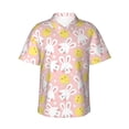 thumbnail image 2 of Picia Rabbit And Chick Gentle Cotton Regular Fit Short Sleeve Casual Hawaiian Shirt for Men-XX-Large, 2 of 8