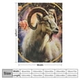 thumbnail image 4 of PRATYUS Capricorn Zodiac Wall Art Blanket Printed Throw Blanket for Kids Child Adults Soft Warm Flannel Blanket for Bed and Couch Bedroom Decor 60x80in, 4 of 6