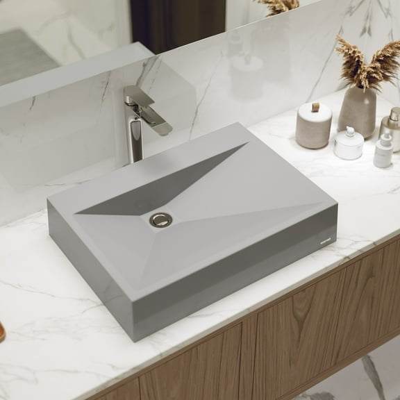 Karran Usa Sqs100 Sternhagen 24-1/4" Rectangular Quartz Composite Vessel Bathroom Sink -