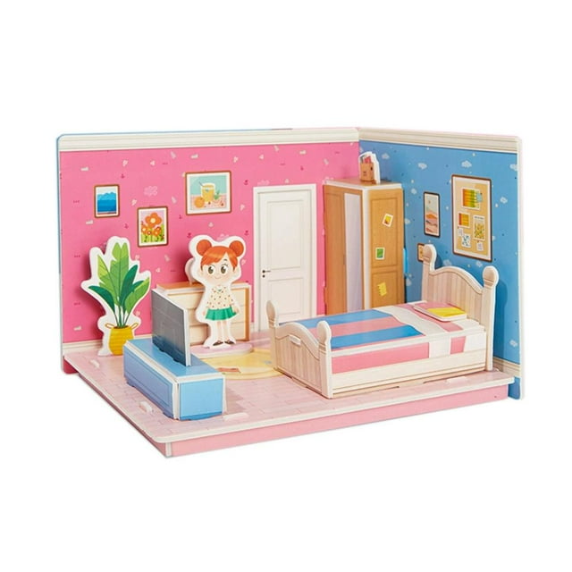 Childrens Paper Puzzle 3D House Model Craft Kit for DIY Learning & Early Education | Engaging Construction Toy for Boys & Girls to Develop Creativity & Fine Motor Skills, Ages 6+