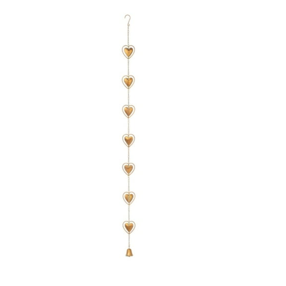 Ganz Gold Patina Heart Metal Rain Chain 70 Inch