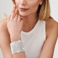 thumbnail image 4 of HSHDLDF Multilayer Rhinestone Cuff Bracelet For Women Silver Layered Crystal Wrap Bracelet Sparkling Bridal Bracelet Jewelry For Prom Party Wedding, 4 of 6