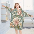 thumbnail image 5 of Wearable Blanket with Sleeves and Pocket Oversized Hooded Sweatshirt 3-14 YR Daisies and Lilies M, 5 of 7
