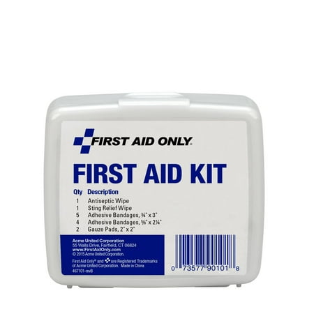 First Aid Only Personal First Aid Kit, Plastic Case, 13