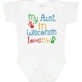 thumbnail image 3 of Inktastic My Aunt in Wisconsin Loves Me Boys or Girls Baby Bodysuit, 3 of 5
