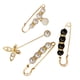 thumbnail image 4 of 2x 4 Piezas Moda Mujer Broche de Perlas Ajuste Decoración Pretina Clip Cierres Apretar DIY Cintura Pernos de Seguridad para Suéter, Bufanda, Camisa 2 piezas, 4 of 6