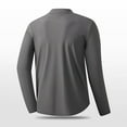 thumbnail image 4 of NoxwB (L-5XL)Big and Tall Relaxed Fit Plain Pullover Shirts for Men Casual Athletic Fitness T-Shirts Stand Collar Long Sleeve Tees Tops Dark Gray XL, 4 of 8