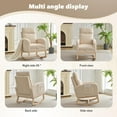 thumbnail image 6 of Rocking Chair Nursery,Nursing Rocking Chairs with Foot Rest for Mom Breastfeeding,Rocker Glider Chair with High Backrest,Upholstered Lounge Chair with Solid Wood Base for Living Room,Bedroom, 6 of 7