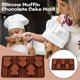 thumbnail image 2 of Molde de silicona para hornear piruletas, molde de chocolate con doble corazón, molde para hornear pasteles de caramelo para galletas, dulces, hielo (2 piezas), 2 of 4