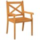 thumbnail image 4 of Sillas de comedor para patio VidaXL, madera maciza de acacia, color marrón, 4 unidades, 4 of 8