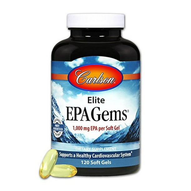 Carlson Labs Elite EPA Gems Softgels, 1000 Mg, 120 Ct