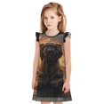 thumbnail image 1 of Balery Lake Meditating Elephant Camisón de princesa para niñas, pijama de algodón con mangas abullonadas, suave y bonito.-XX-Large, 1 of 6